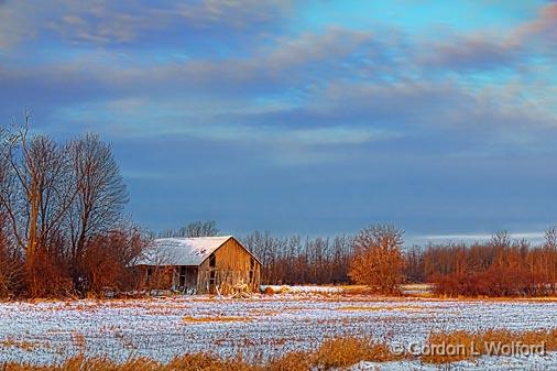 Old Barn At Sunrise_02713.jpg - Photographed near Jasper, Ontario, Canada.